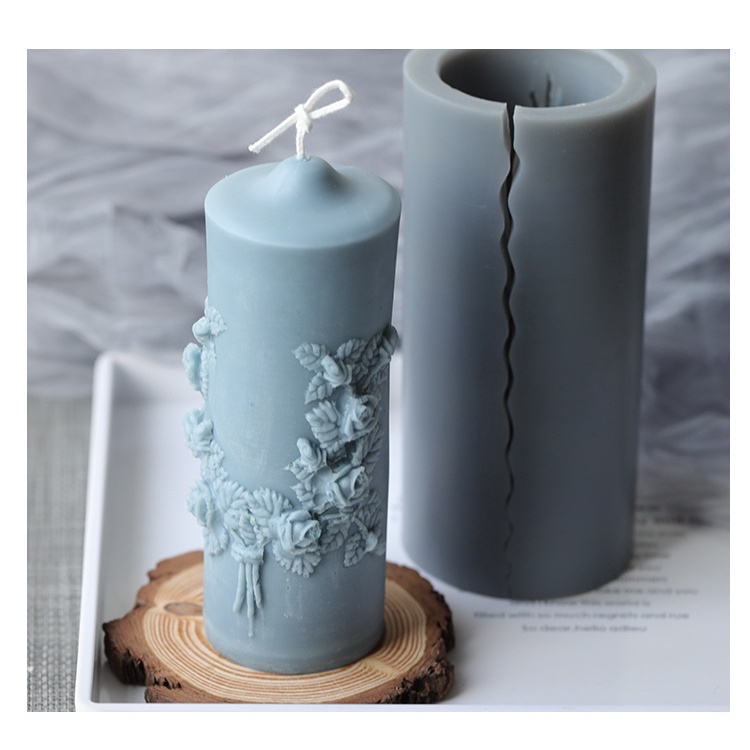 Khuôn Nến - Khuôn Silicone Hình Điêu Khắc Hoa Nổi - Khuôn Làm Nến Thơm Nghệ Thuật, Nến Handmade