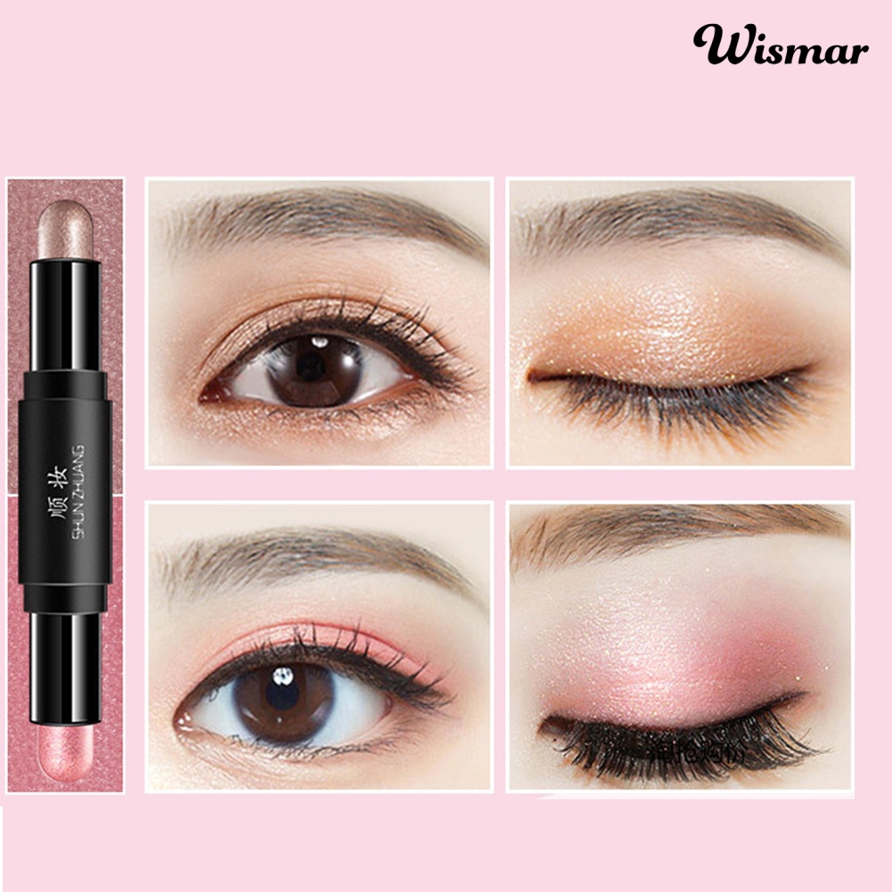 Bút Phấn Mắt Hai Đầu 3g Màu Lì Và Ánh Nhũ Kết Hợp Trang Điểm Bắt Sáng Lâu Trôi