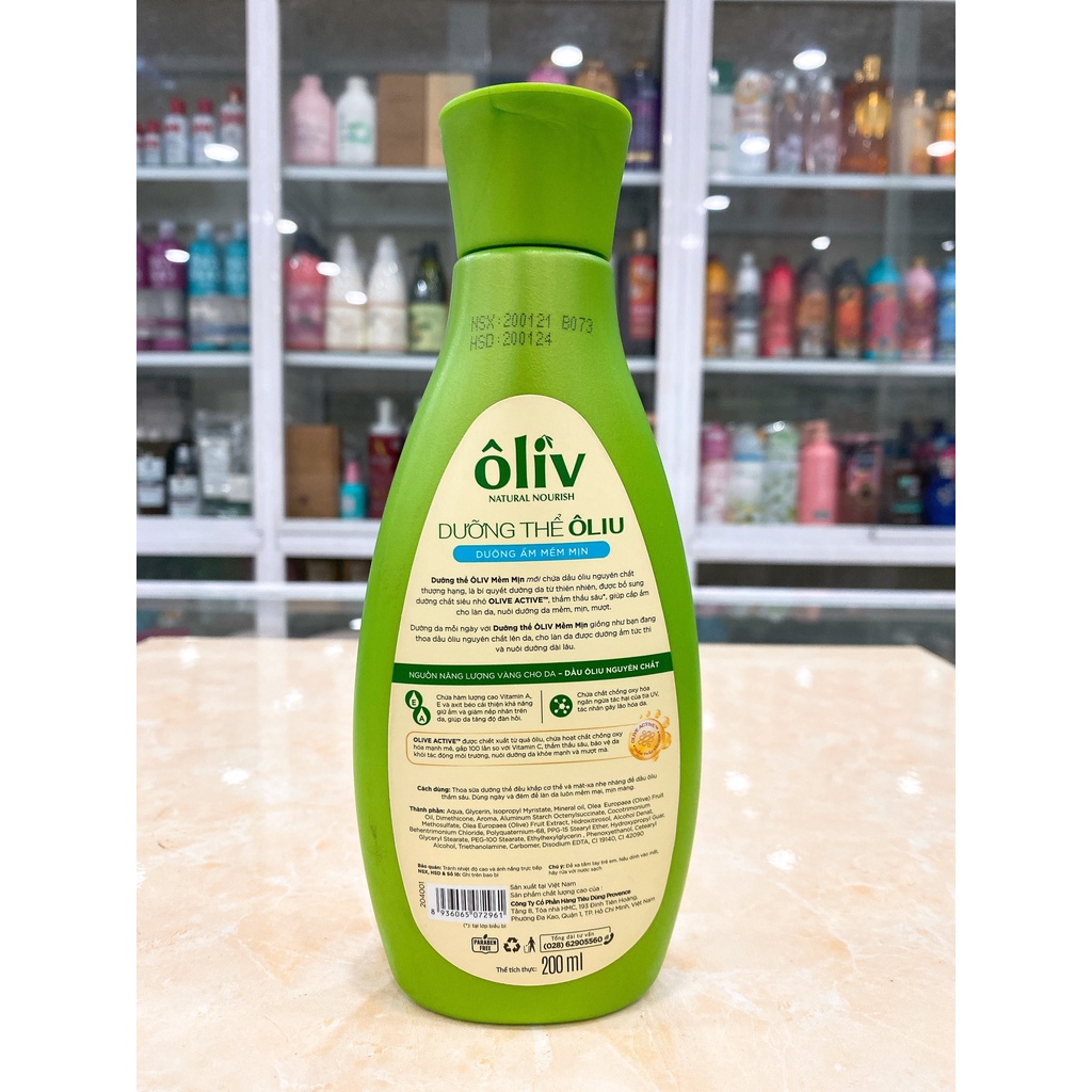 Sữa Dưỡng Thể Oliv Purite By Prôvence Nuôi Dưỡng Mịn Màng 200ml