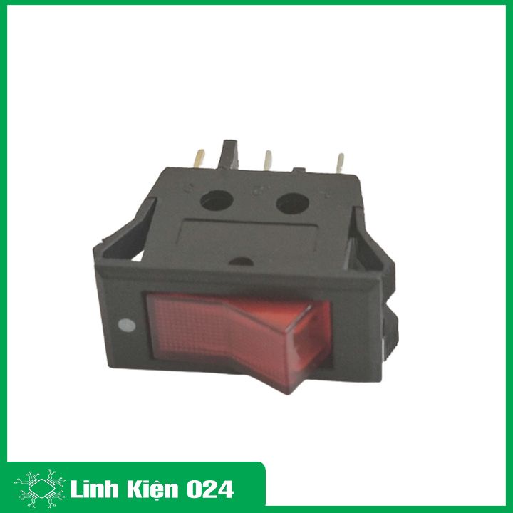 Công tắc bập bênh KCD2-01 10A/250V 3 chân có đèn báo