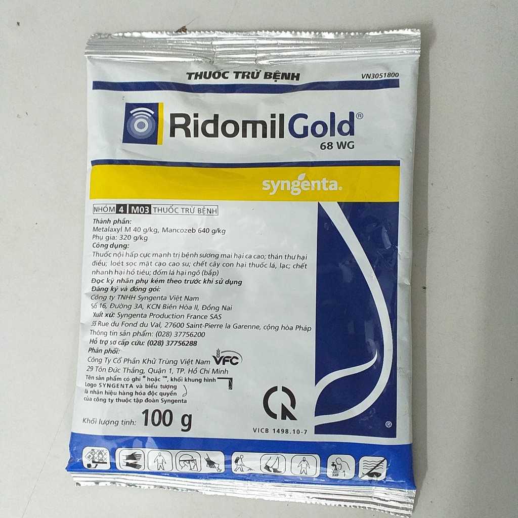 Thuốc trừ nấm Ridomil Gold 68W (100g)