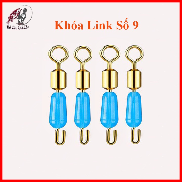 [Chất Lượng] Khóa Link Câu Cá Chống Xoắn, Khóa Link Số 9, Phụ Kiện Câu Đài Cao Cấp