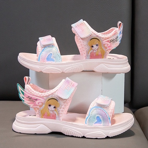 Sandal bé gái in hình công chúa - Xăng đan đi học cho bé gái - Mẫu mới HQ102