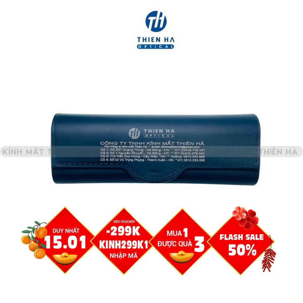 Hộp kính cận nam nữ THIÊN HÀ OPTICAL cao cấp thương hiệu độc quyền chất liệu nhựa cứng bền