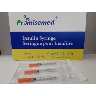 BƠM TIÊM TIỂU ĐƯỜNG ,INSULINE LOẠI 0,3ML, 0,5 ML, 1 ML HỘP 100 CHIẾC