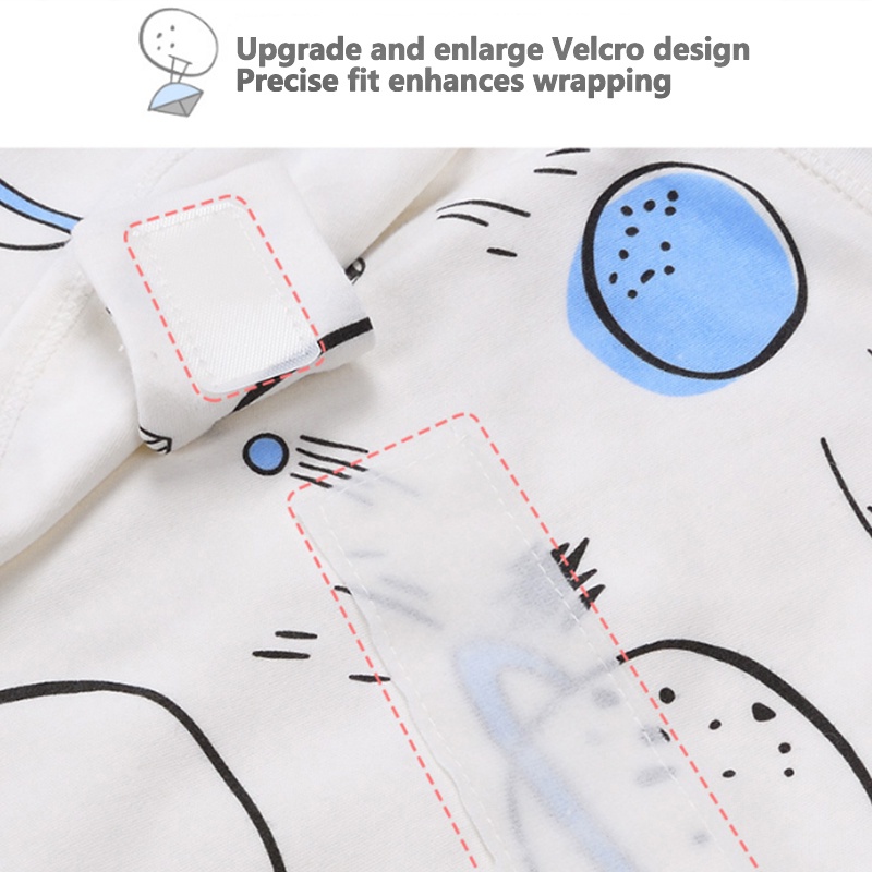 Chăn cho bé sơ sinh Chăn quấn cho bé ủ kén cho bé sơ sinh Bông 0-6 tháng Phóng to hỗ trợ cổ