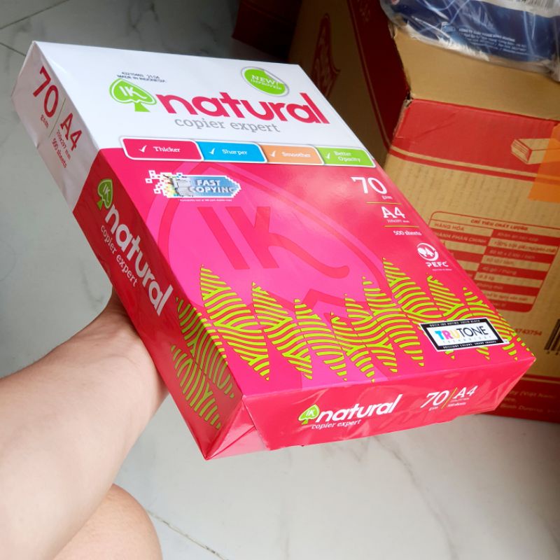 Giấy In A4 Natural Nhập Indo Định Lượng 70