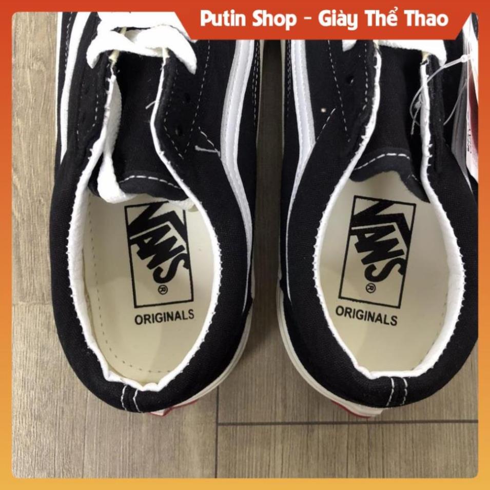 Giày Van Classic đen Vaul Caro buộc dây Old Skool, Giầy Vans Đen Trắng Caro Hót Trend , Putin Shop 🕣