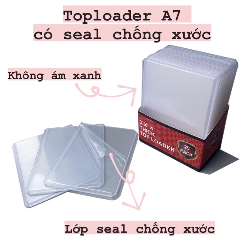 Toploader B8 A7 Có Seal Không Ám Xanh Đựng Card/Thẻ Bài