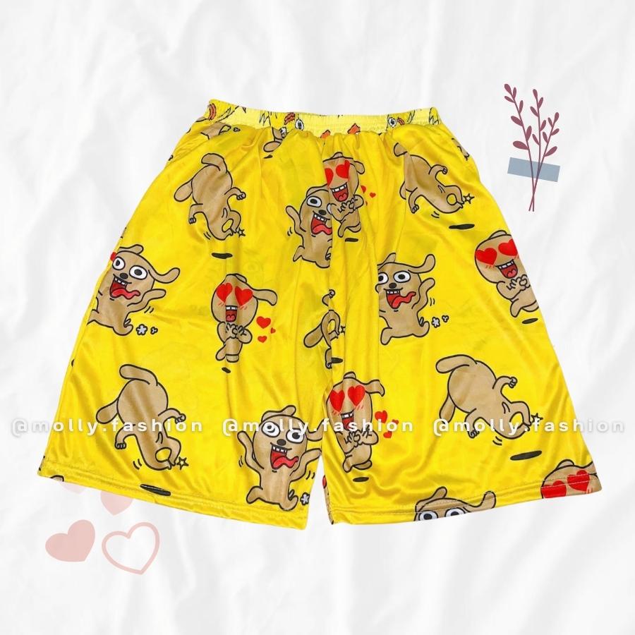 Quần Short hoạt hình Unisex BST 04 ❤️ Quần đùi nam nữ mặc nhà Freesize 38-65kg Molly Fashion | BigBuy360 - bigbuy360.vn