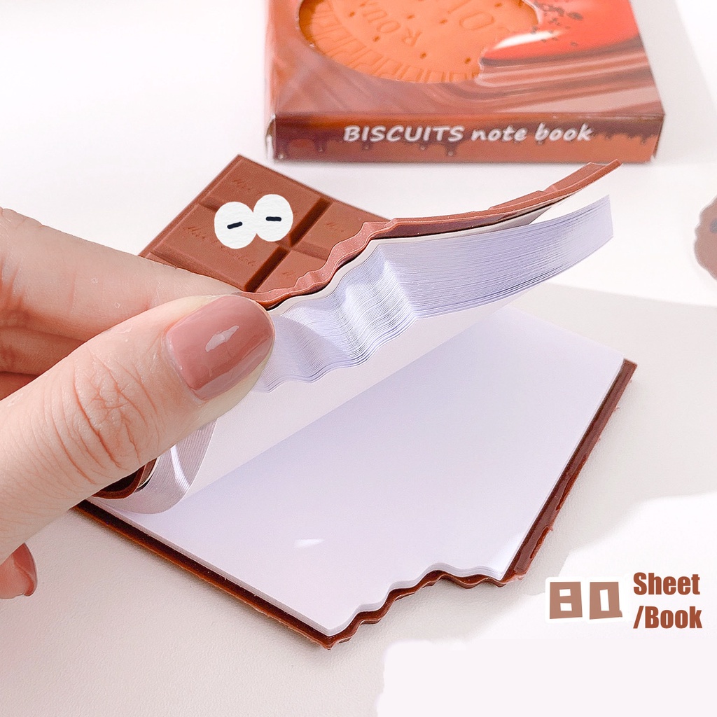 Set 80 Giấy Ghi Chú Hình Sô Cô La/Bánh Quy Hoạt Hình Sáng Tạo Cho Học Sinh