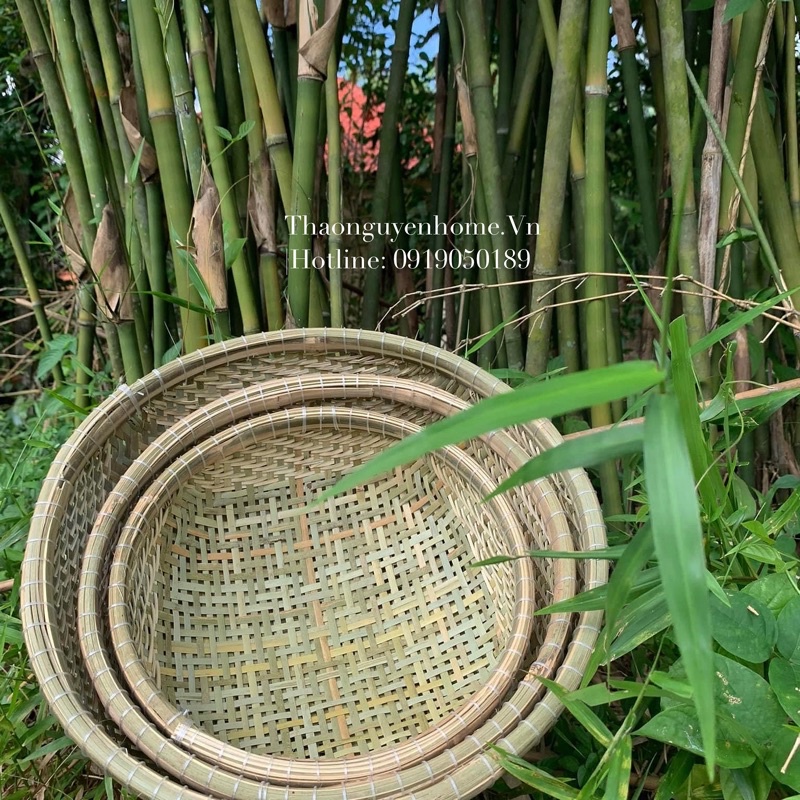 Rổ rá tre cật tre đan tay thủ công (siêu bền đẹp)