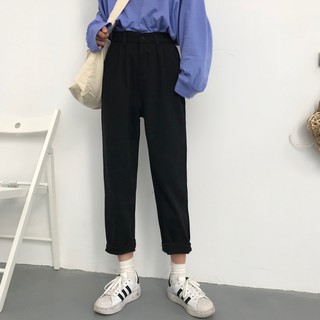 Quần Kaki Cạp Cao Phối Lưng Chun
