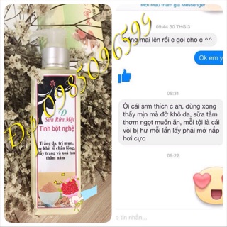 Sữa rửa mặt tinh bột nghệ
