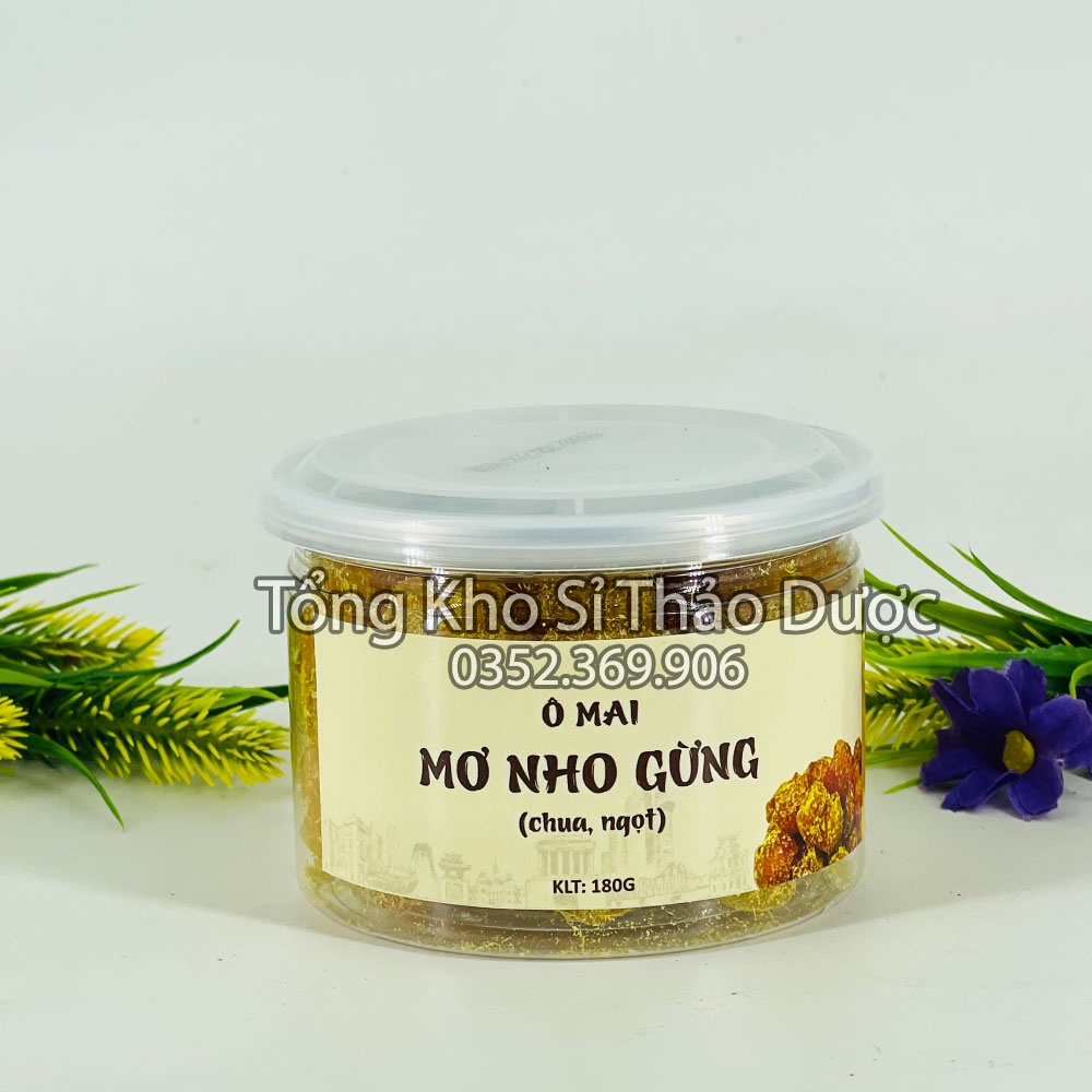 Ô mai mơ nho gừng sấy dẻo chua, ngọt - Túi 100g