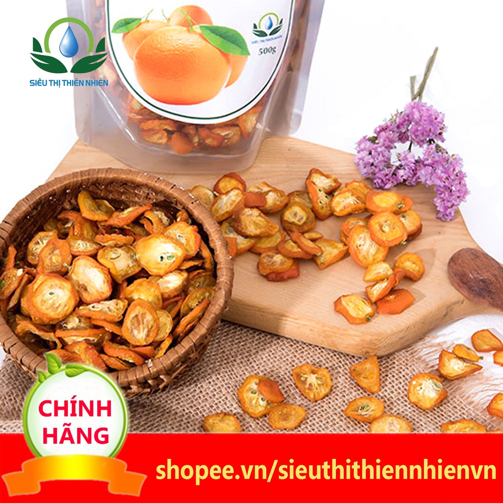 Quất vàng thái lát sấy khô Mộc Sắc 1kg, trà tắc thảo mộc của siêu thị thiên nhiên