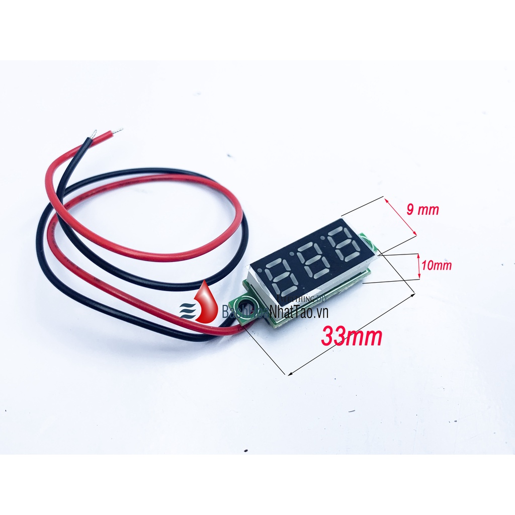 Đồng hồ đo Vol DC siêu nhỏ 0,28 inch, đo được từ DC2,5-30V, bảo vệ kết nối ngược