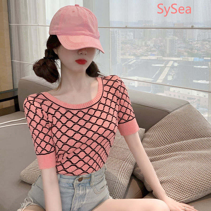 Girls Summer Short Sleeve Knit Pink Shirt