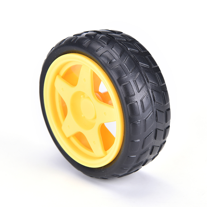 Chitengyesuper Smart Car Robot Plastic Tire Wheel with DC 3-6v Gear Motor For arduino CGS