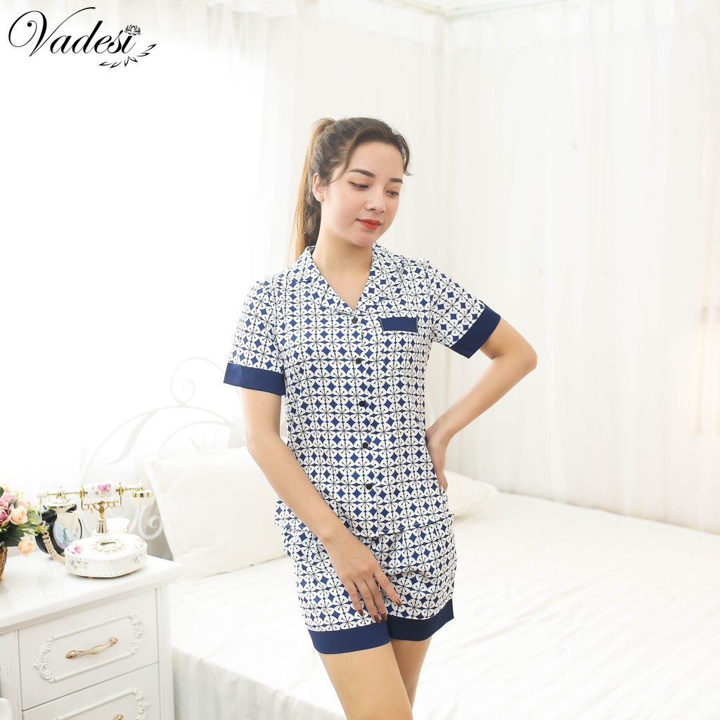 Đồ Ngủ Pijama Nữ Bộ Quần Đùi Tay Ngắn Lụa Cao Cấp Mặc Nhà Đẹp Mềm Mịn Thấm Hút Thoáng Mát – VADESI