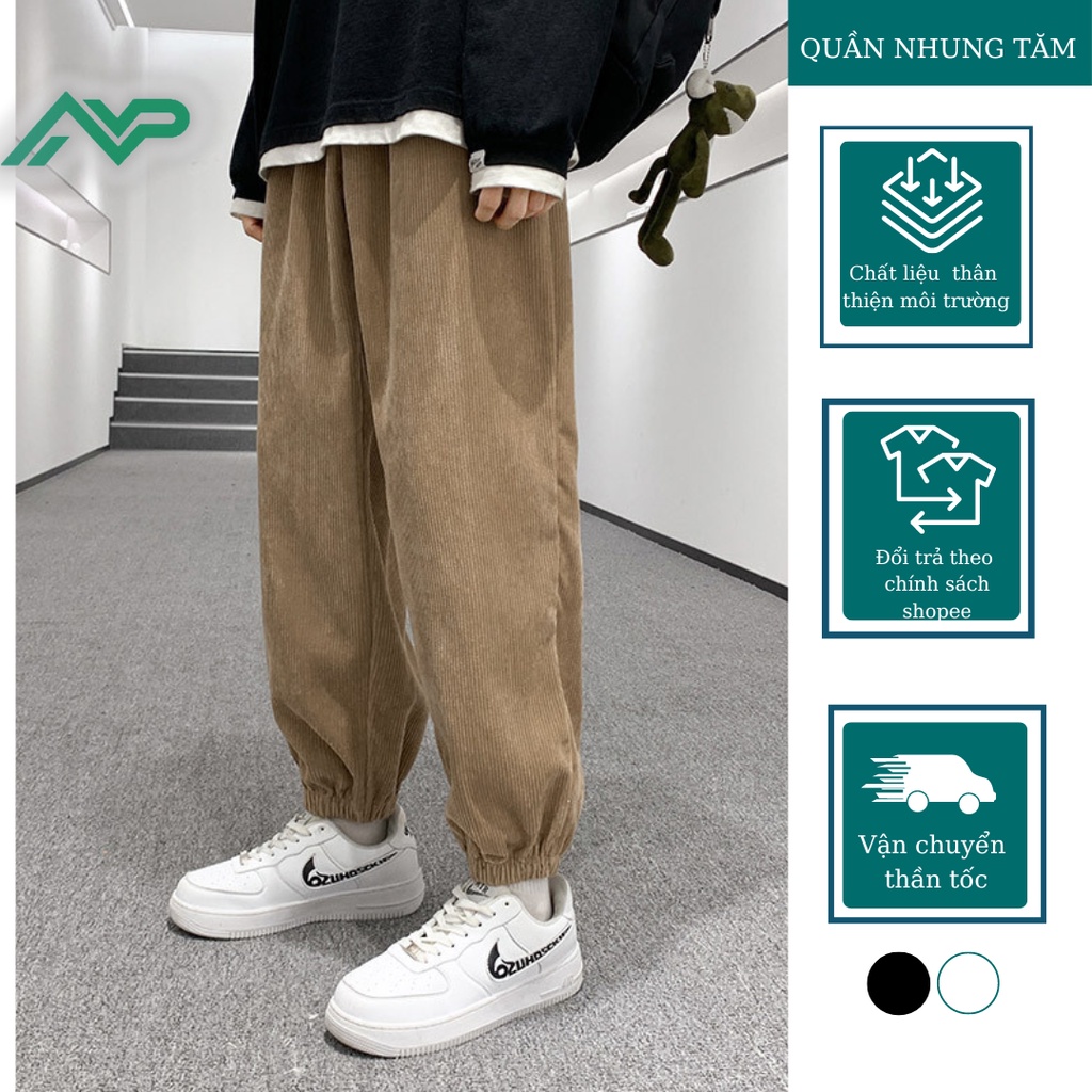 Quần Jogger nhung tăm NPV năng động đễ phối đồ trẻ trung năng động