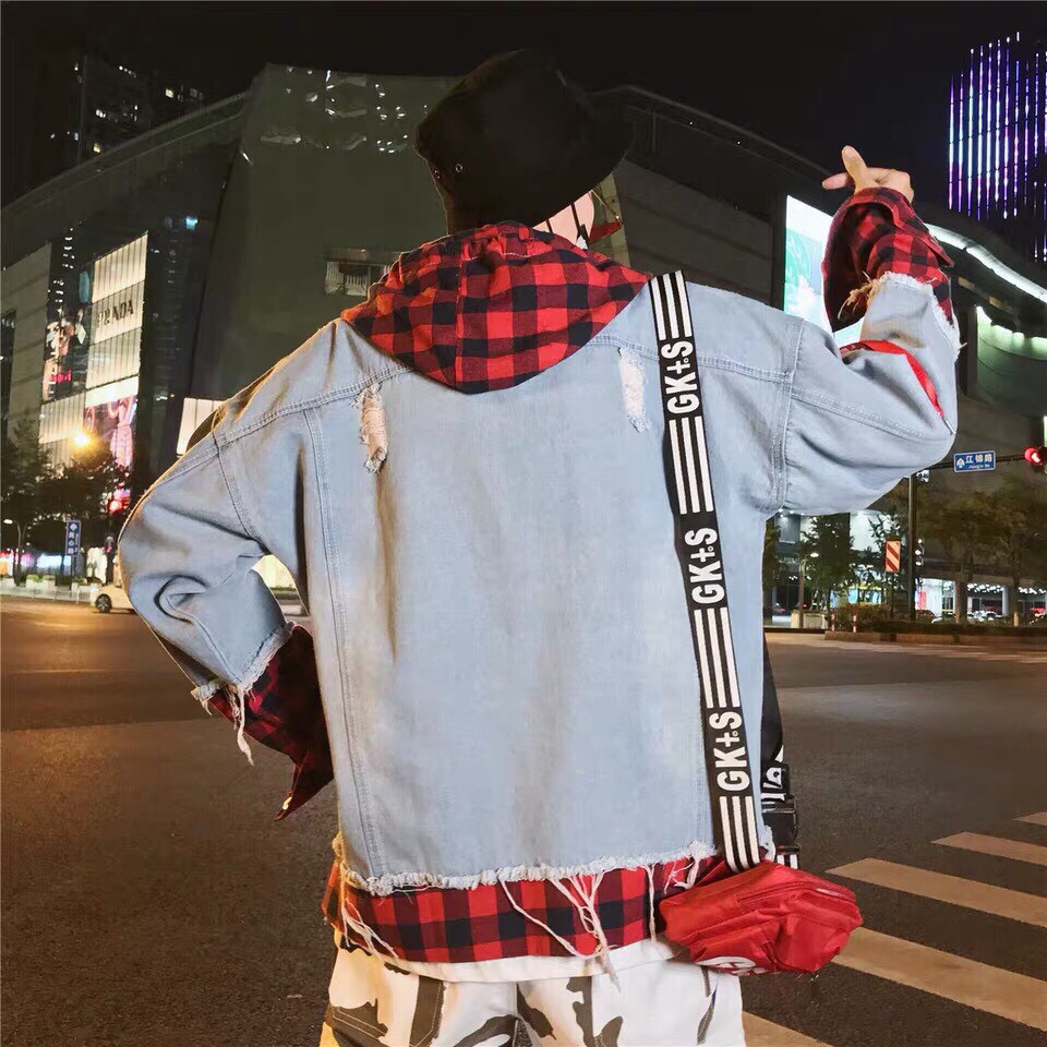 Áo Khoác Jean Nam Nữ Liền Mũ Đỏ Y Hình Ảnh Thật Đẹp Cao Cấp Hàng Loại 1 MINHANHSHOP, Áo Khoác Bò Nam | BigBuy360 - bigbuy360.vn