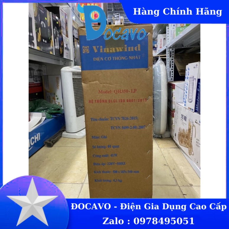 Quạt hộp ĐIỆN CƠ THỐNG NHẤT VINAWIND cánh 350 -LP có công tắc tự ngắt khi quạt đổ Đocavo xincosmetics