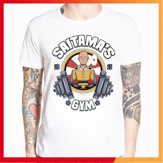 [Siêu Hot] Áo thun in hình One Punch Man Saitama Tập Gym - Form Rộng F275