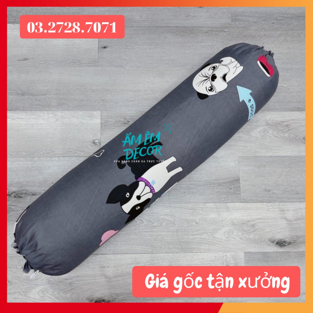 [HÀNG ĐẸP] Vỏ gối ôm35x100 mềm, min, rẻ , đẹp - Vỏ gối ôm poly nhiều màu đa dạng mẫu mã  Ấm Êm Decor