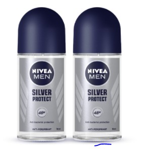 Lăn ngăn mùi NIVEA MEN Silver Protect phân tử bạc kháng khuẩn (50ml)