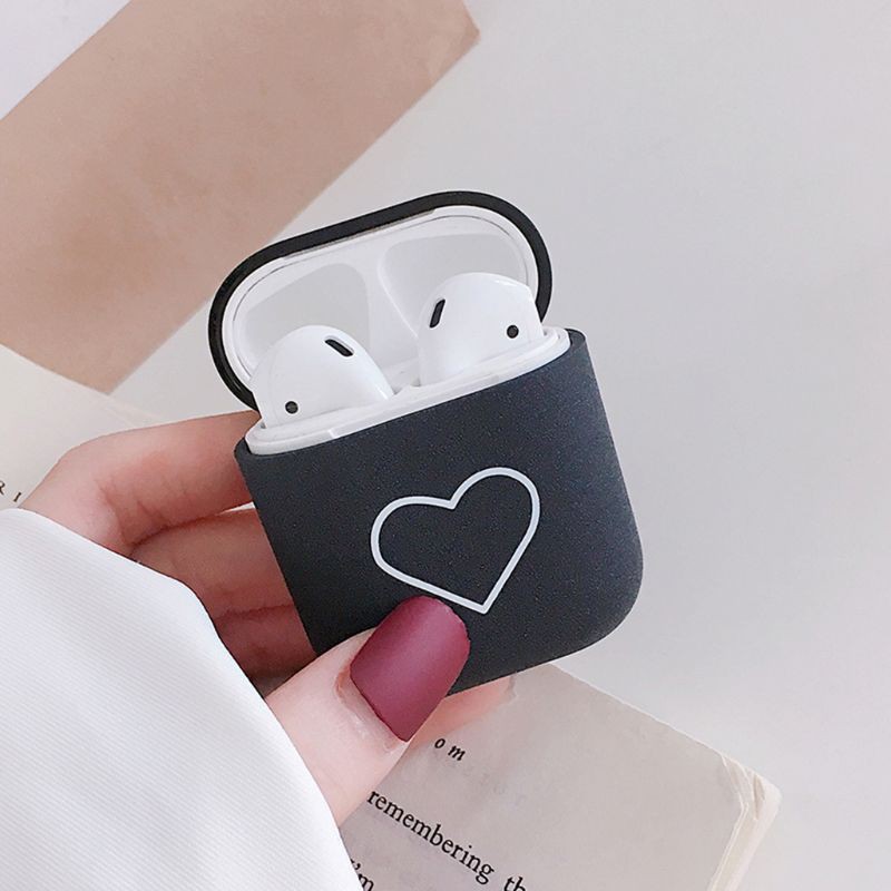 Vỏ Bảo Vệ Hộp Sạc Tai Nghe Airpods 1 / 2 Chống Sốc Họa Tiết Trái Tim Dễ Thương