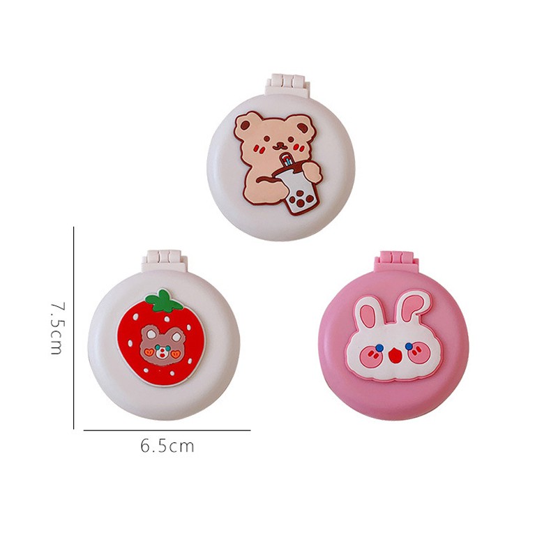 Gương kèm lược gấp gọn hoạt hình dễ thương ulzzang