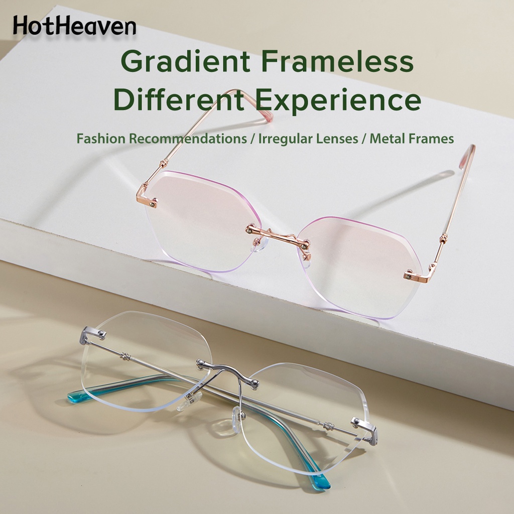 Kính Mát Hình Lục Giác Không Vành Chống Bức Xạ Ánh Sáng Xanh 4 Kiểu Dáng Unisex