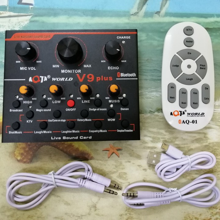 SOUND CARD THU ÂM AQTA V9 PLUS - THU ÂM CỰC HAY NHƯ CA SĨ