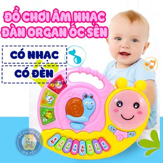 Đồ chơi đàn piano cho bé , đàn organ cho bé âm nhạc , phát nhạc giúp bé phát triển trí tuệ hình chú ốc sên màu hồng 3021