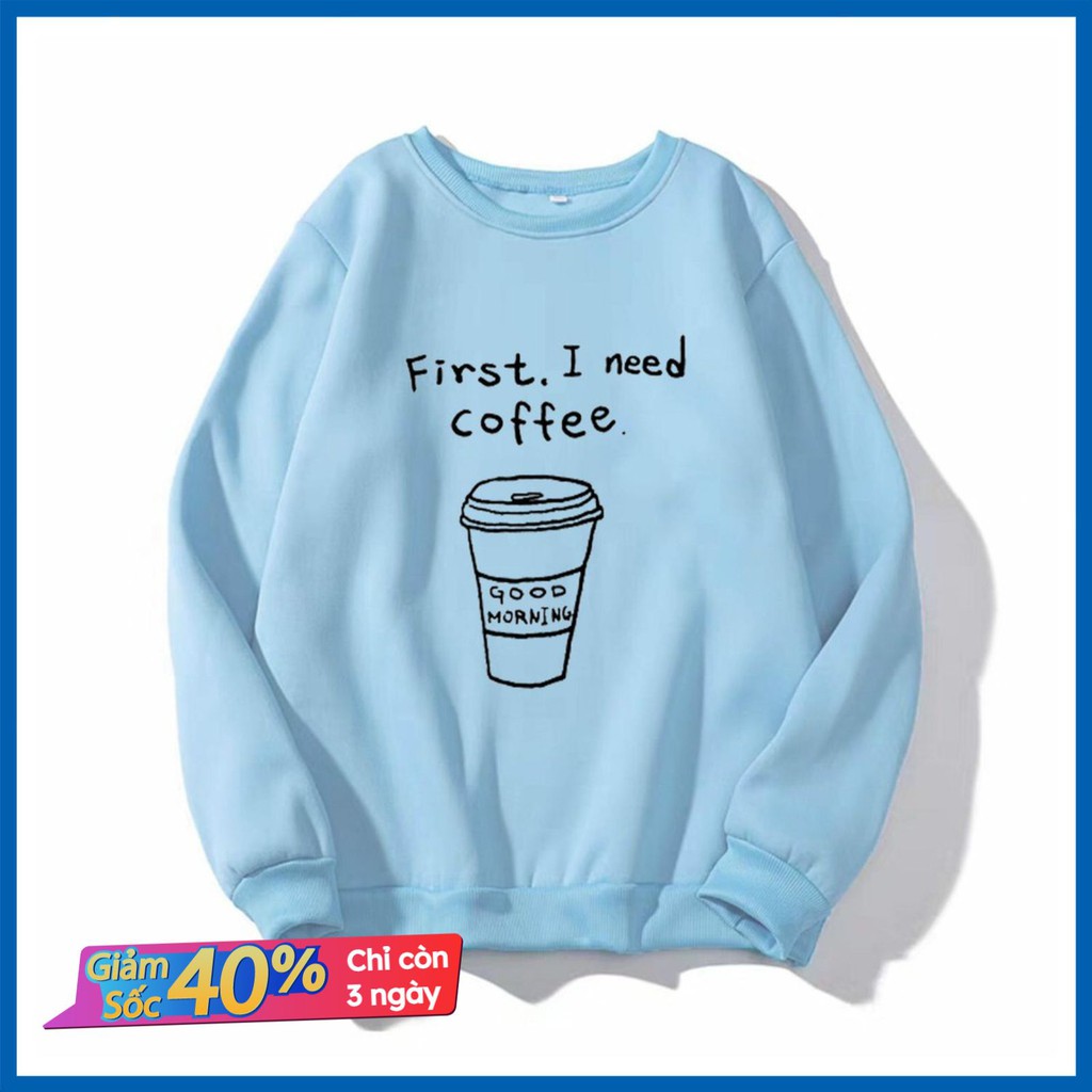 Áo sweater nỉ bomber nam nữ Coffee 22Chill, Áo hoodie dáng rộng unisex | BigBuy360 - bigbuy360.vn