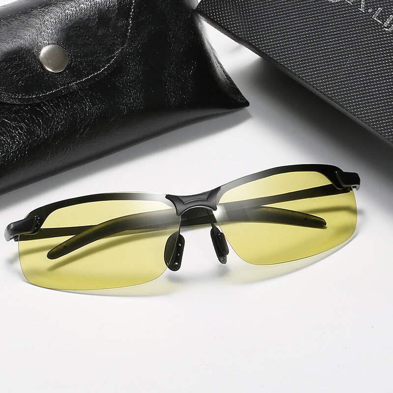 Kính Chống Nắng PTQ Gọng Kim Loại Tầm Nhìn Ban Đêm Phong Cách Thể Thao Thời Trang Cho Nam