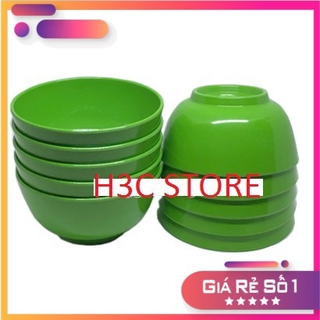 ( CHÍNH HÃNG) COMBO 10 BÁT CƠM SONG LONG MÀU XANH LÁ HOẶC MÀU ĐEN BẰNG NHỰA MELAMINE (Nhẹ bền đẹp ) ĐK-11CM H3C STORE