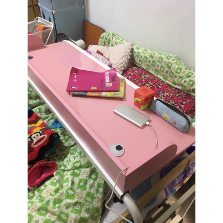Bàn Làm Việc Giường Đa Năng Có Bánh Xe Kích Thước 120*45cm Màu Nâu - Đen - Hồng Siêu Tiện Lợi Phong Cách