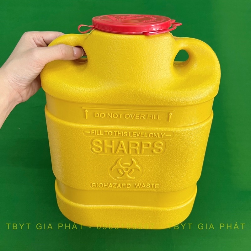 BÌNH HỦY KIM TIÊM NHỰA 6,8 LÍT & 1,5 LÍT HỘP ĐỰNG KIM AN TOÀN RÁC THẢI Y TẾ