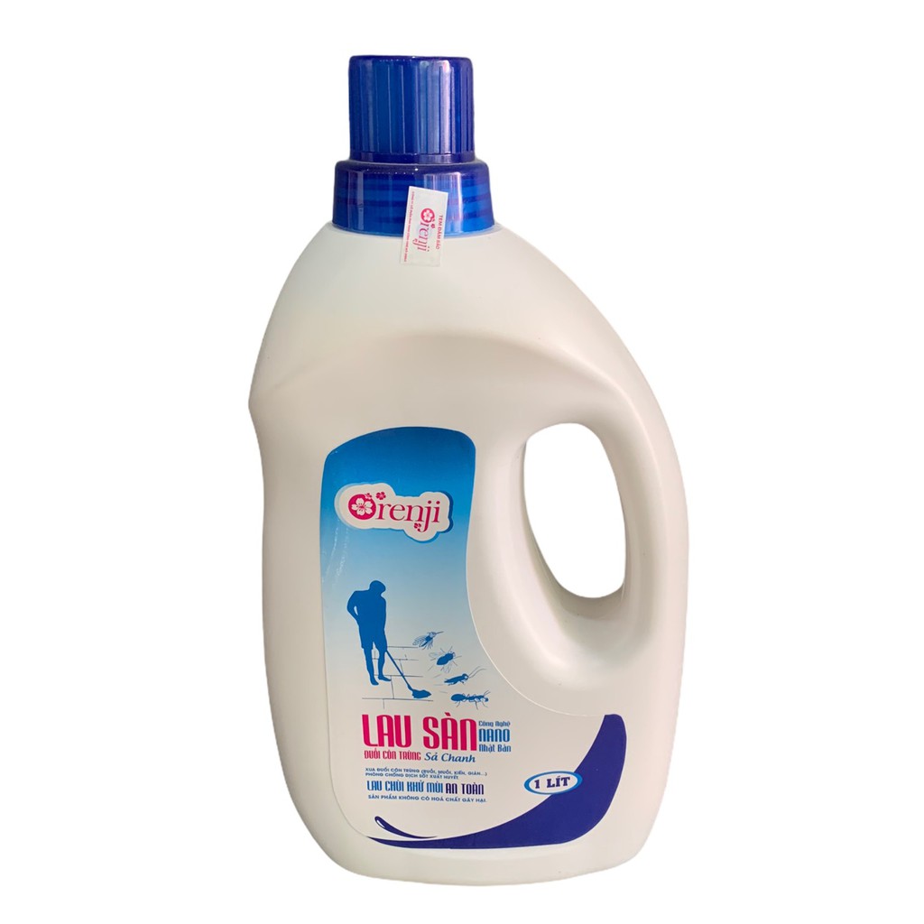 Nước lau sàn đuổi muỗi và côn trùng Orenji 1L hương sả chanh công nghệ NANO từ Nhật Bản, an toàn không độc hại