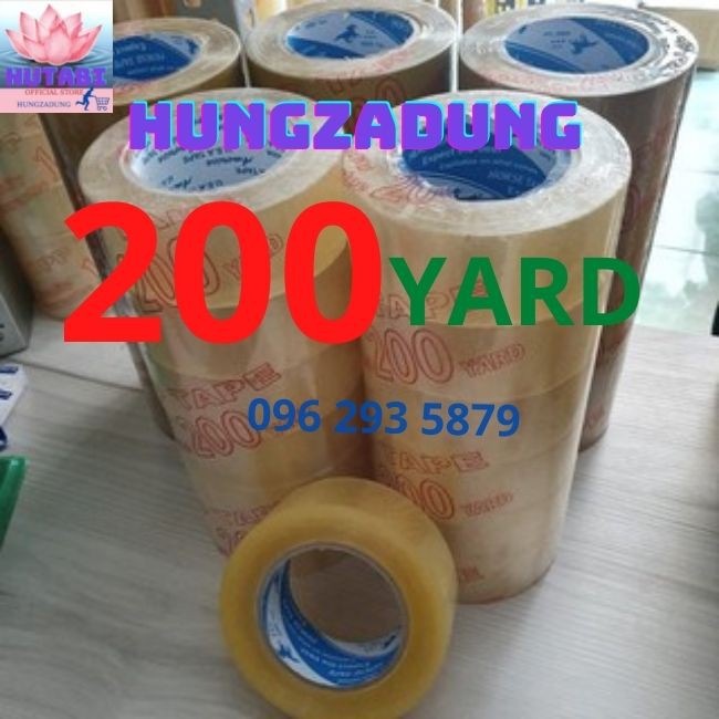 [ SIÊU DAI - BAO DÍNH ] Băng Keo - Băng Dính Dán Giấy, Đóng Thùng 200 Yard Cây/6 Cuộn Lõi Đúng 48mm HUNGZADUNG - HUTABI