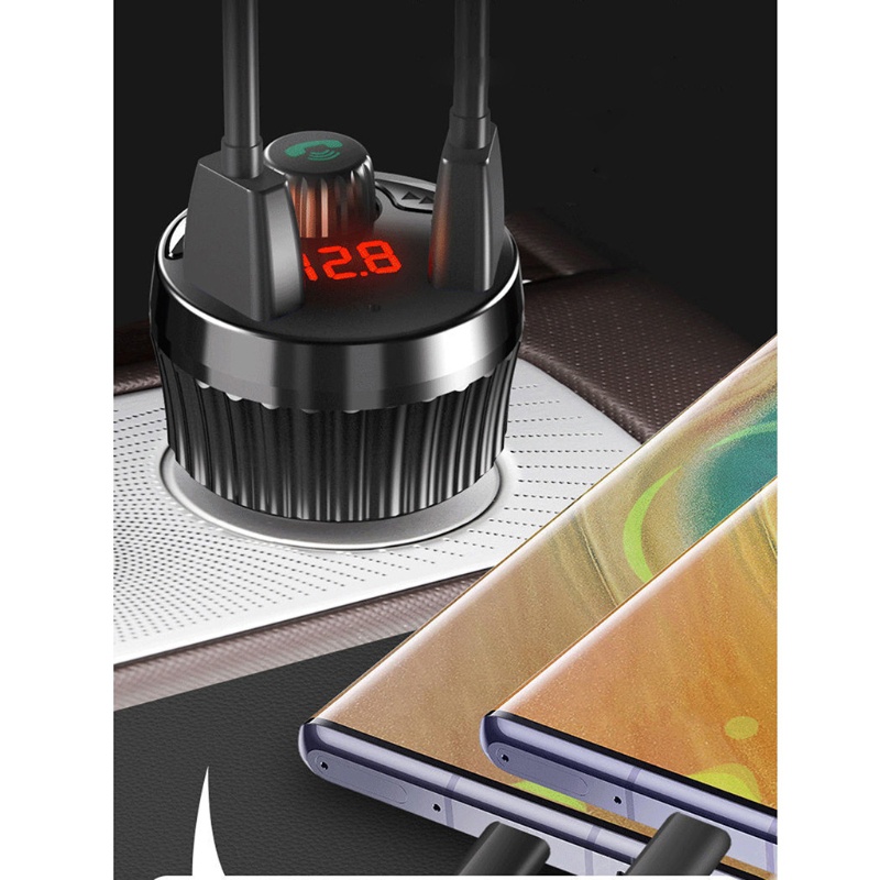 Tẩu Sạc USB Kết Nối Bluetooth Không Dây QC3.0 PD20W Nghe Nhạc MP3 Cho Xe Hơi