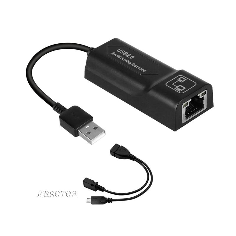 Bộ Chia Cổng Kết Nối Mạng LAN Ethernet Cổng USB OTG Cho TV Laptop HDTV Kesoto2