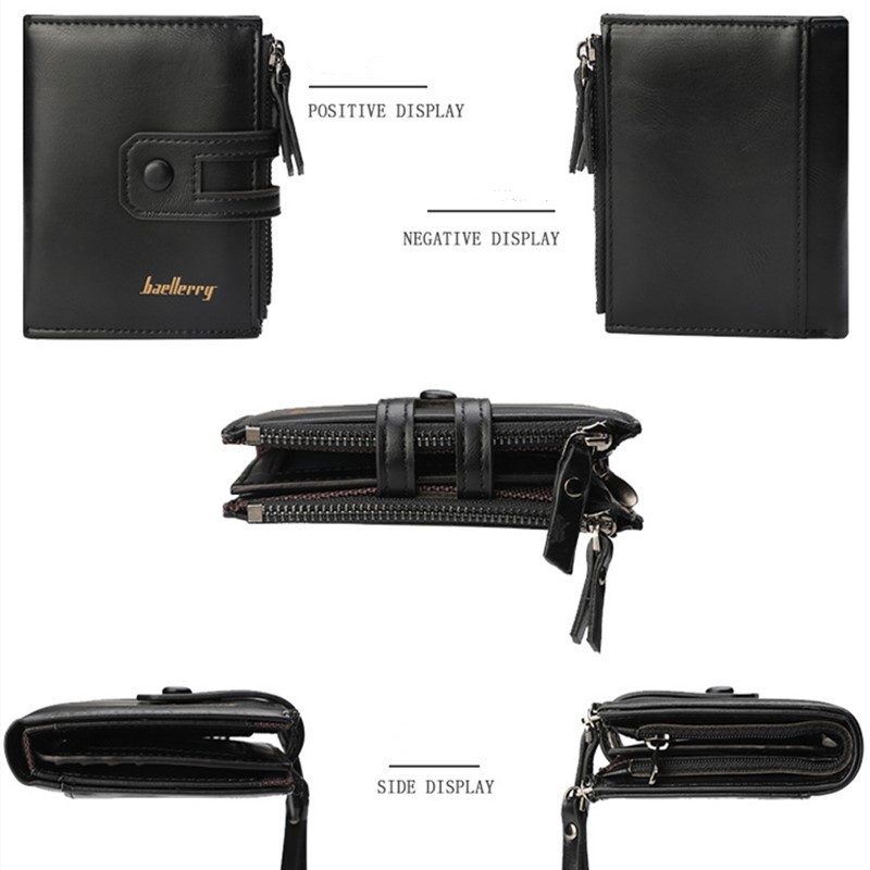 Ví đựng thẻ PIERRE LOUES đa năng có khóa kéo cho nam