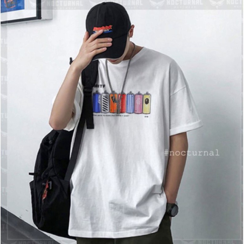 ÁO THUN, ÁO PHÔNG TAY LỠ UNISEX FORM RỘNG OVERSIZE OFF WHITE BÌNH SƠN M137 KL SHOP 01SHOP