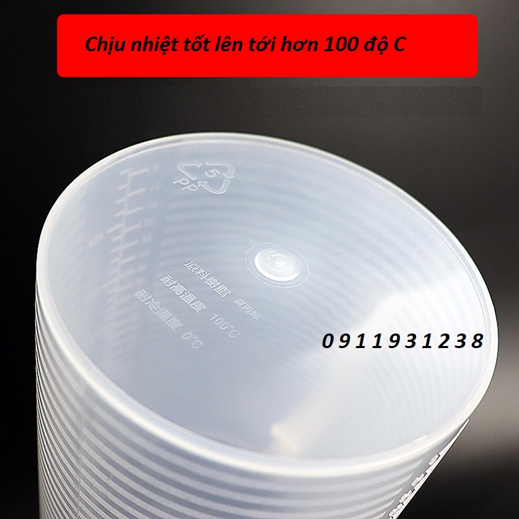 Có nắp Ca Ly đong đinh lượng 300ml - 500ml - 1L - 2L - 3.5L - 5L  làm bánh, pha chế