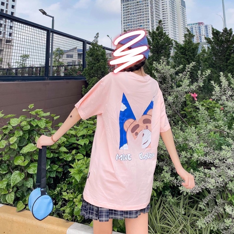 Áo Thun tay lỡ unisex Gấu MNC