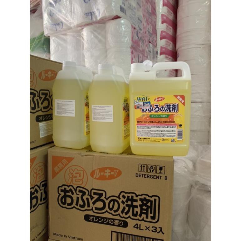 Nước lau sàn WAI hương cam 4 lít chuẩn chính hãng lưu hành thị trường Nhật