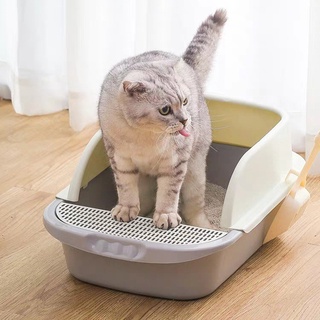 Khay vệ sinh, chậu vệ sinh cho mèo, chậu thành cao chống văng cát